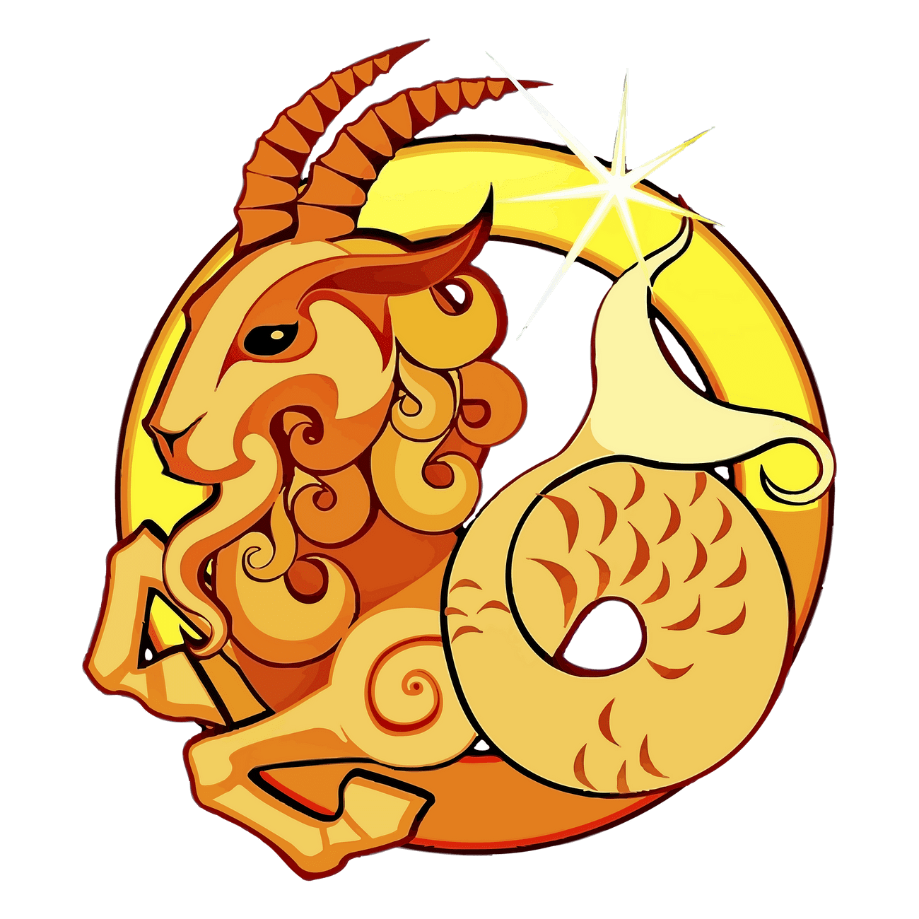 Capricorn symbol png sticker, astrology