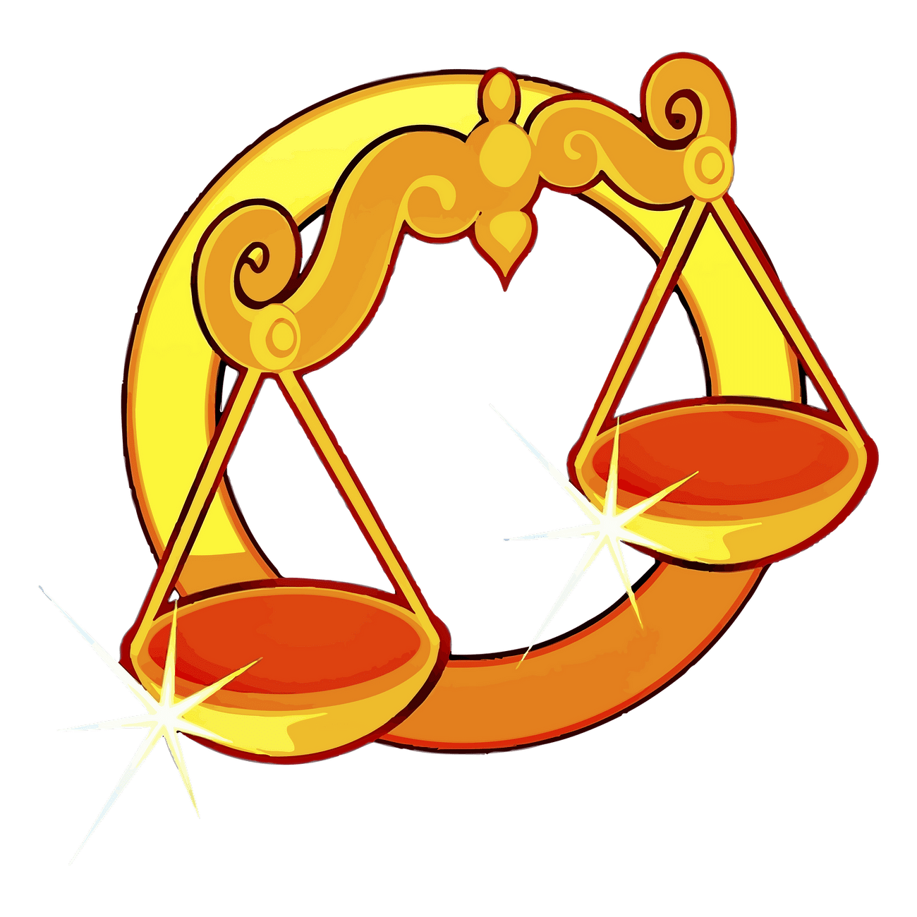 Libra symbol png sticker, astrology