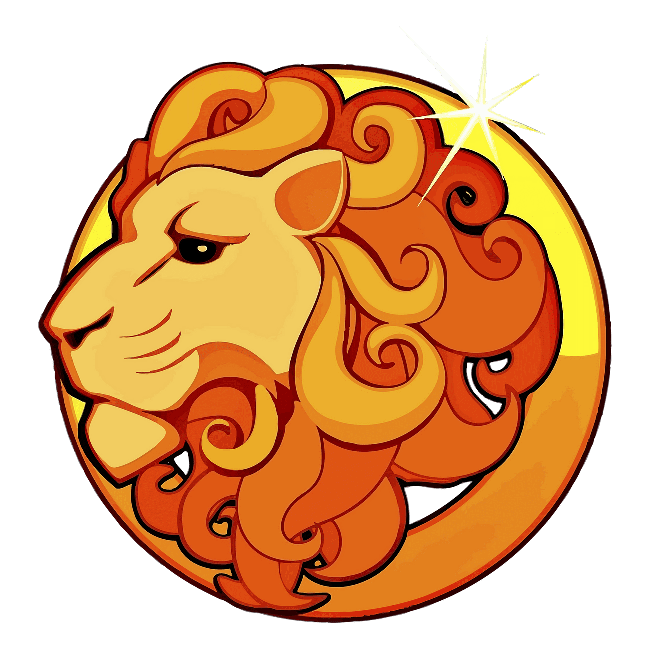 Leo symbol png sticker, astrology