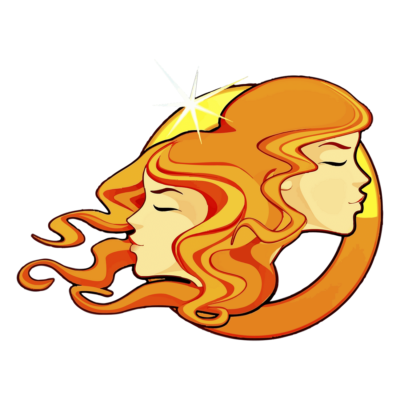 Gemini symbol png sticker, astrology