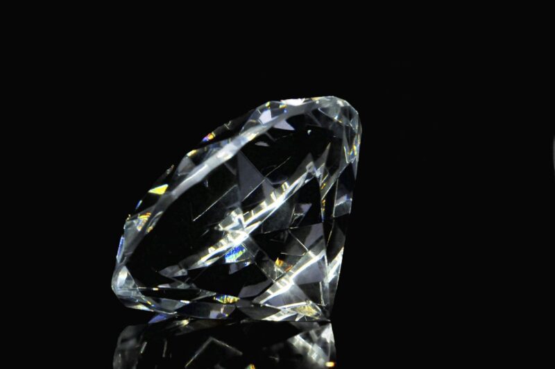 Shiny diamond close up
