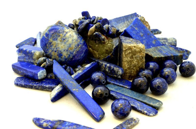 lapis lazuli, stones, blue